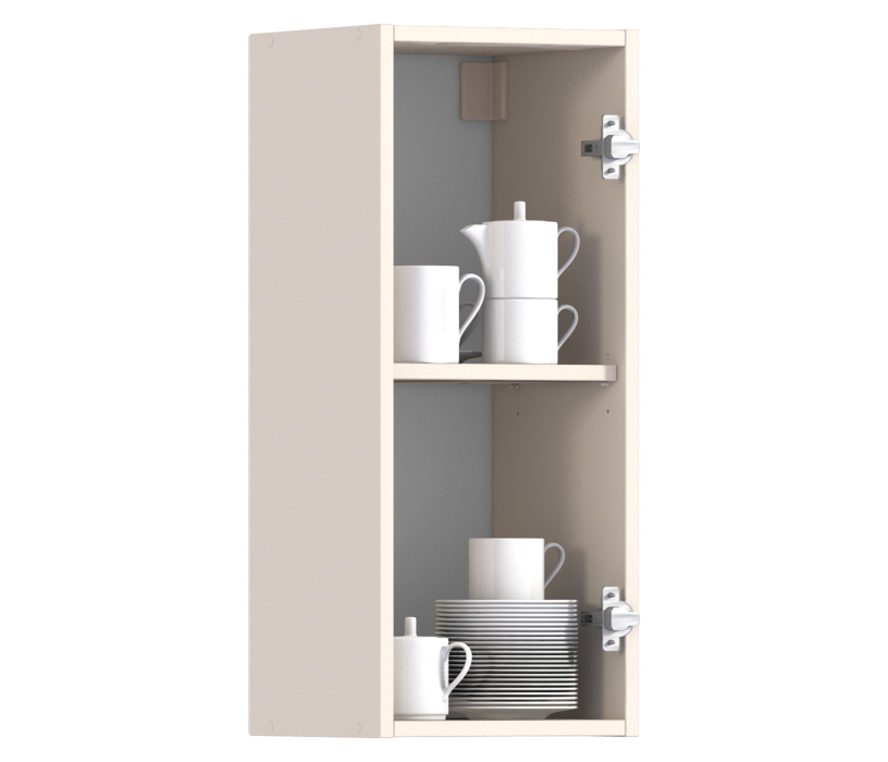 , Полка с витриной Регина Песочный Дуб Сантана Темный  300