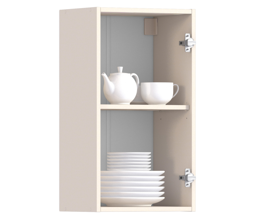 , Полка с витриной Регина Песочный Дуб Сантана Светлый  400