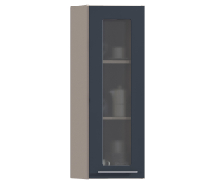 Эстель шкаф навесной со стеклом 1 дв 28х92 см