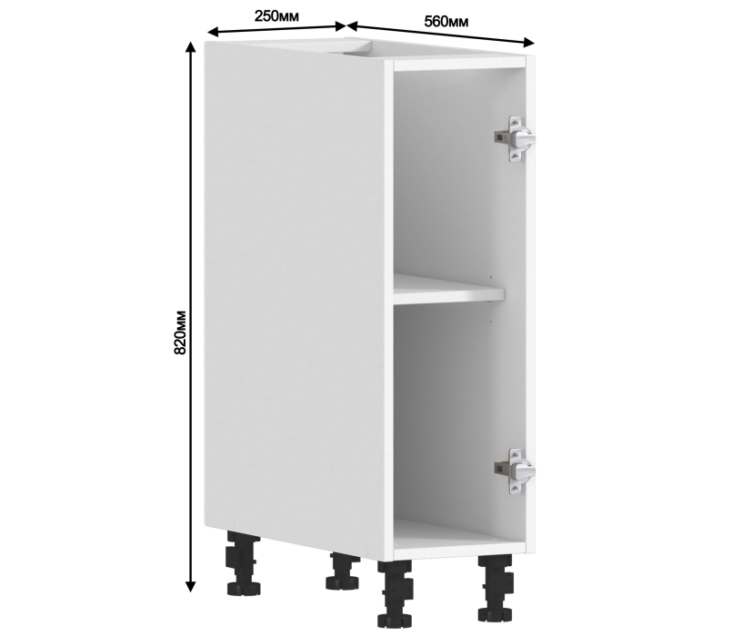 Корпус, Регина корпус для стола 1 дв 25х82 см