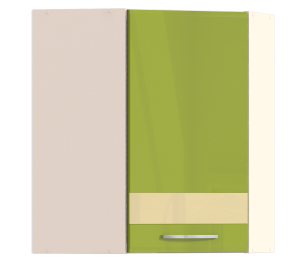 Регина РПУ-60 Полка угловая Песочный/Оливковый глянец