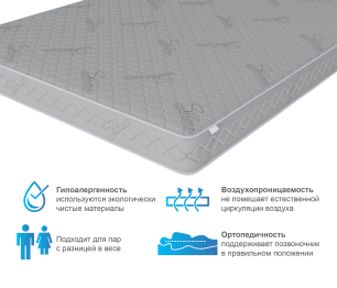 Кровать Бруклин СБ-3355 белая с матрасом Сити - Бормио 1800*2000