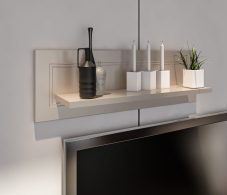 Настенные полки, Полка Ассоль СБ-3432 Кашемир серый,МДФ Кашемир