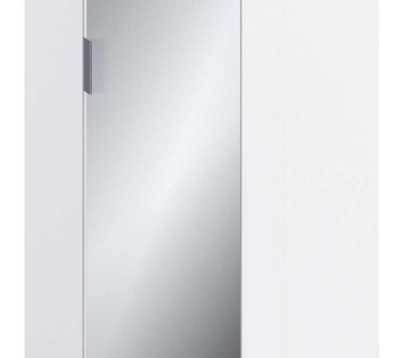 Шкафы распашные, Мальта СБ-3258 Шкаф приставной Белый с зеркальным фасадом