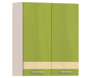 Регина РП-180 Полка с двумя фасадами Песочный/Оливковый глянец