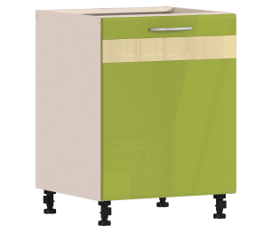 Регина РС-60 Стол Песочный/Оливковый глянец