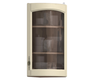 Регина РПТК-30/2 полка торцевая с витриной правая