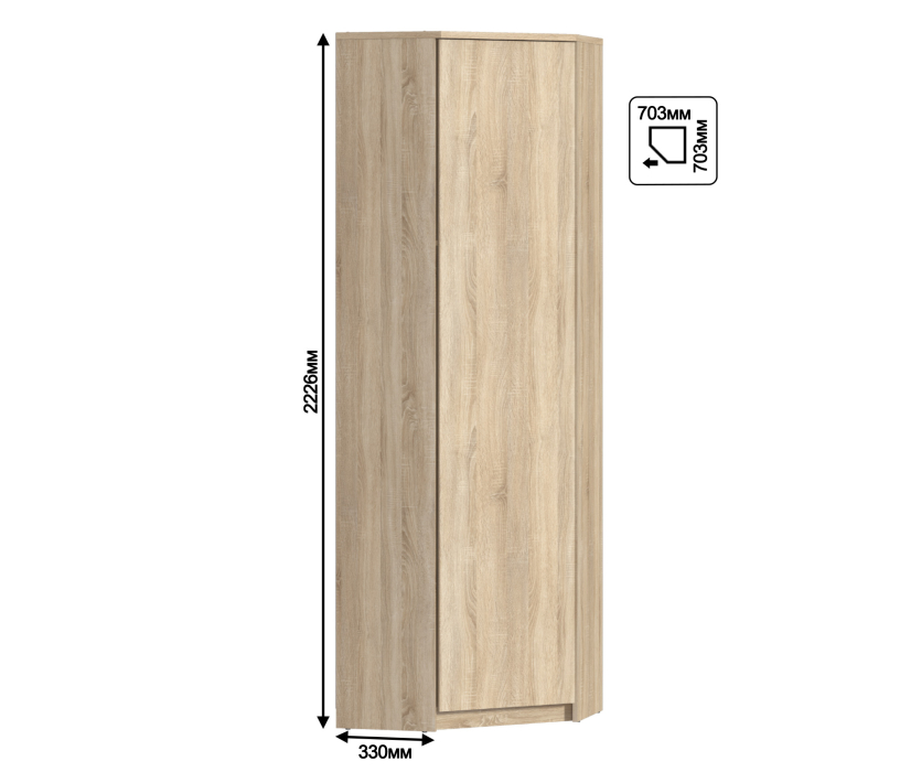 Угловые шкафы, Шкаф угловой Веста СБ-2537