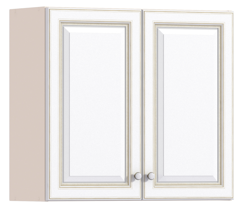 , Регина РП-80 Полка с двумя фасадами Песочный/Белое золото