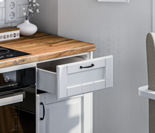 Регина РСДЯ-40 Шкаф-стол с ящ/1 дверь Белый/МДФ Белый матовый