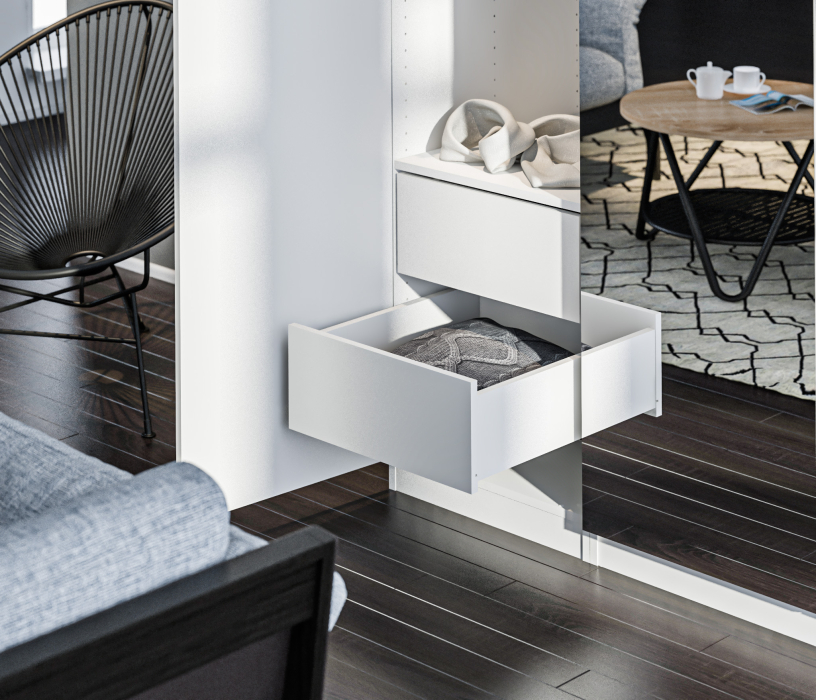 Шкафы распашные, Шкаф 3-х дверный с зеркалом МАКС Белый