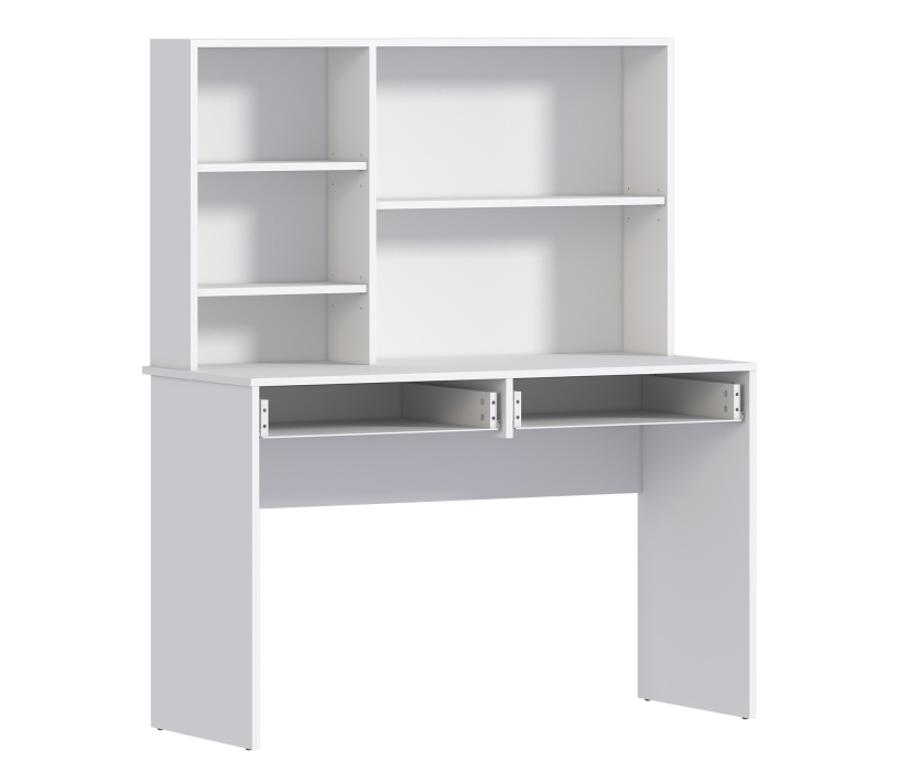 Прямые компьютерные столы, Терра СБ-3213 Стол Белый механизм открывания push