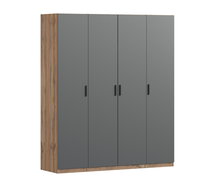 Для одежды, Шкаф четырехдверный Макс 2000 мм, вариант №4 (ЛДСП, корпус дуб вотан)