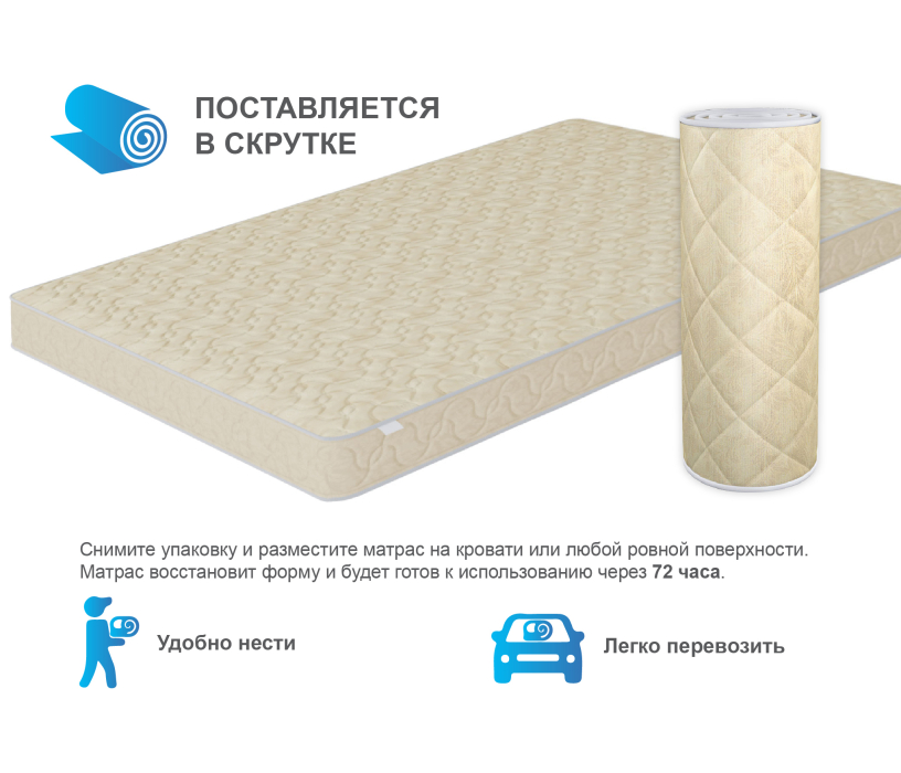 800 x 2000, Матрас Эльбис в скрутке 800*2000