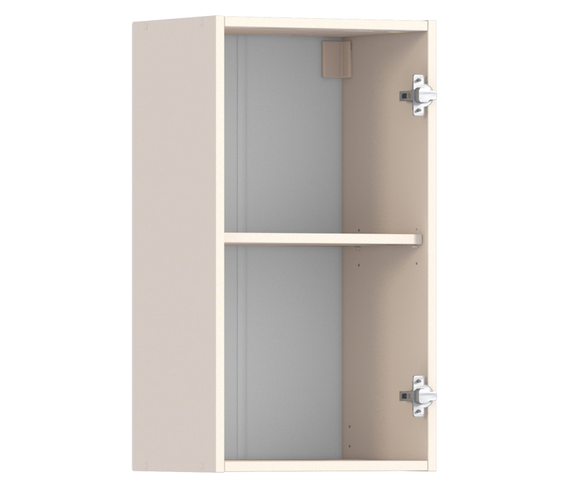 , Регина РП-40 Полка с витриной Песочный/МДФ Бежевый Прав