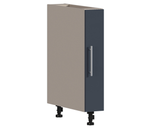 Регина РС-15 Шкаф-стол Песочный/МДФ Графит глянец