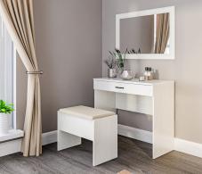 С зеркалом, Набор для спальни Гранд / Ливерпуль Дуб Приморский Белый/МДФ Классика Светлый