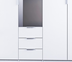 Шкаф 5-ти дверный Николь СБ-2594/1 Белый