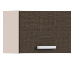 Полка над вытяжкой Регина Песочный с фасадом Дуб Сантана Темный  500