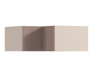 Регина РПГУ-90 Полка угловая Песочный/Анна Капучино глянец
