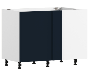 Регина РСП/1-100 Шкаф-стол приставной Белый/Ф-50 МДФ Квадро Синий