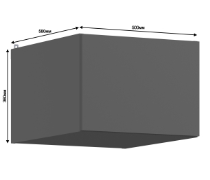 Леон шкаф навесной 1 дв 50х36 см