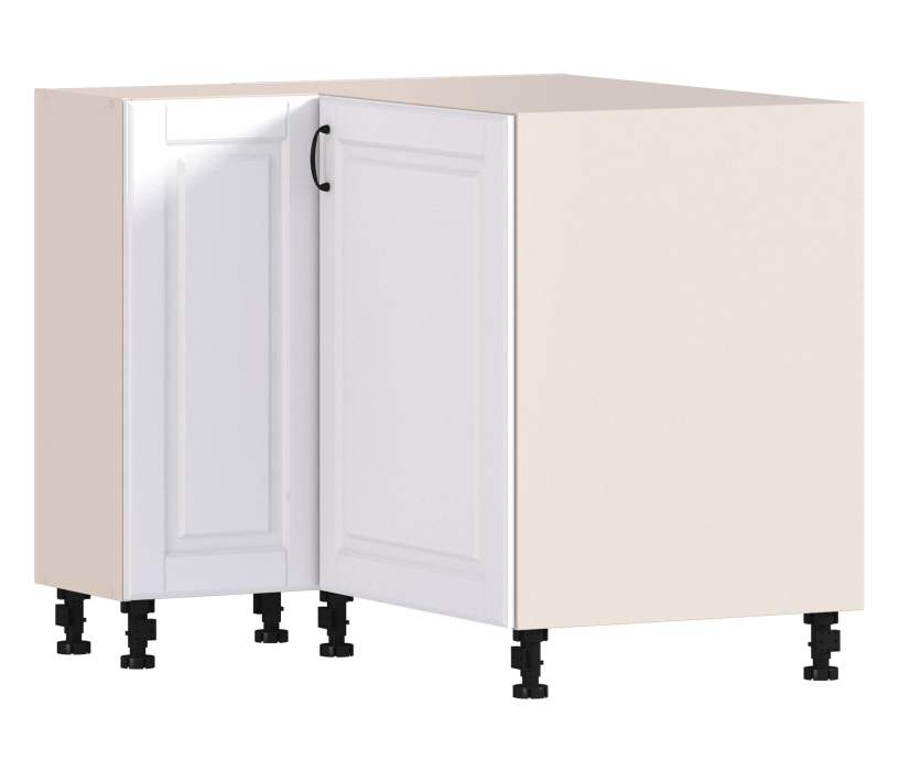 Регина, Регина РСУ-90 Шкаф-стол угловой разнстПесочный/МДФ Белый матовый