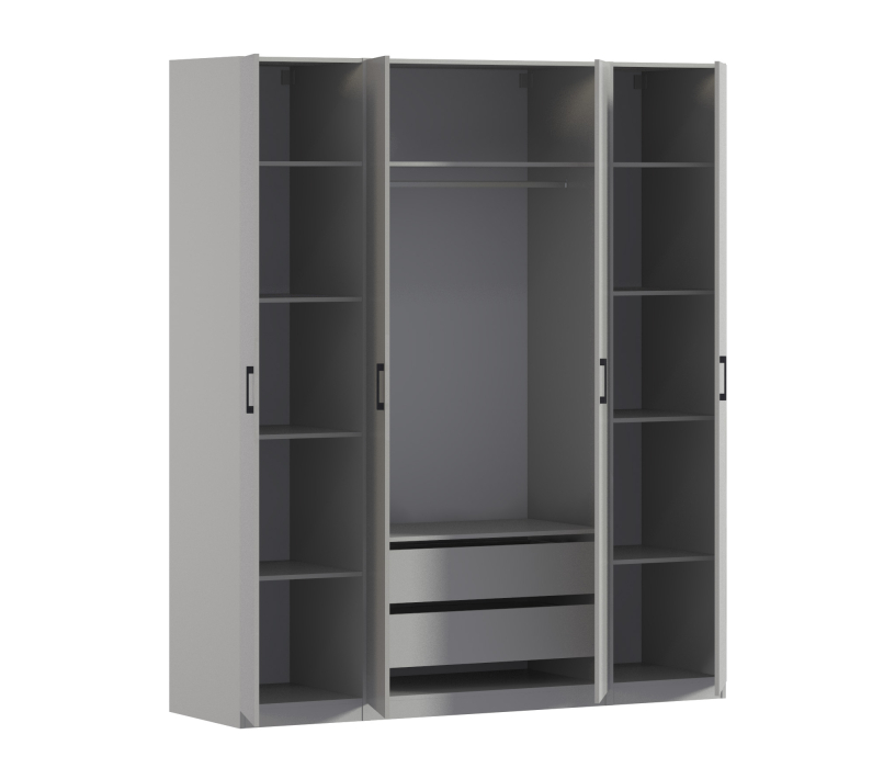 Для одежды, Шкаф четырехдверный Макс 2000 мм, вариант №1 (ЛДСП)