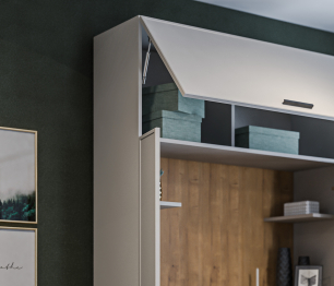 Стол с надстройкой Милан СБ-3267 Серый,Дуб Гамильтон/МДФ Светло серый