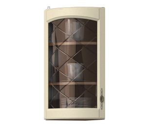 Регина РПТК-30 полка торцевая с гнутой витриной