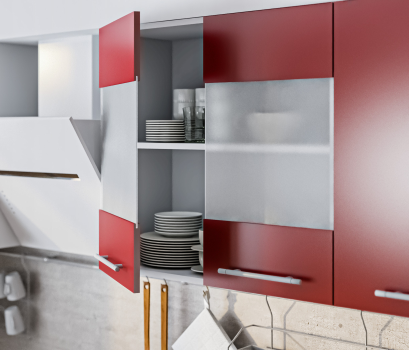 Кухонные гарнитуры, Кухонный гарнитур Элен 2,3 м (2,2 м) Белый/Бордо/Метрополитан R5 ПОД КЛЮЧ (полный комплект)