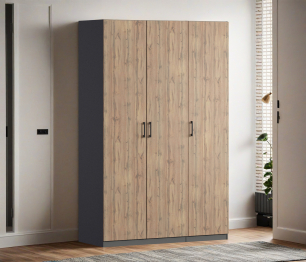 Шкаф трехдверный Макс 1500 мм, вариант №1 (ЛДСП)