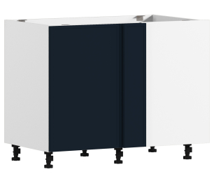 Регина РСП/1-100 Шкаф-стол приставной Белый/Ф-45 МДФ Квадро Синий