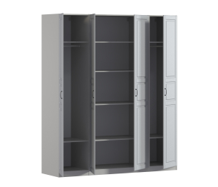 Шкаф четырехдверный Макс 2000 мм, вариант №3 (ЛДСП/МДФ)