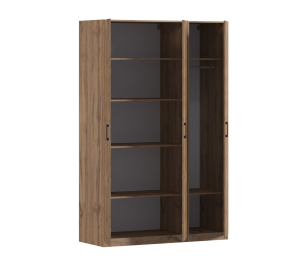 Шкаф трехдверный Макс 1500 мм, вариант №3 (ЛДСП, корпус дуб вотан)