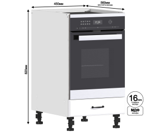 Регина стол под духовку 1 ящ 45х82 см