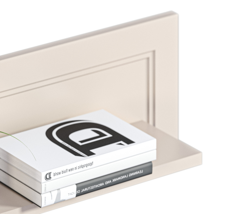 Настенные полки, Полка Ассоль СБ-3432 Кашемир серый,МДФ Кашемир