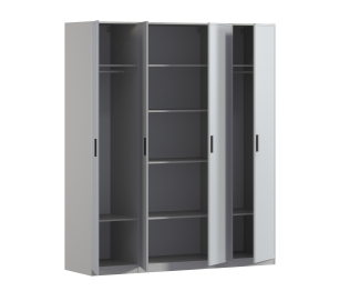 Шкаф четырехдверный Макс 2000 мм, вариант №3 (ЛДСП/МДФ)