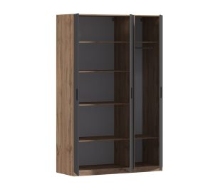 Шкаф трехдверный Макс 1500 мм, вариант №3 (ЛДСП, корпус дуб вотан)