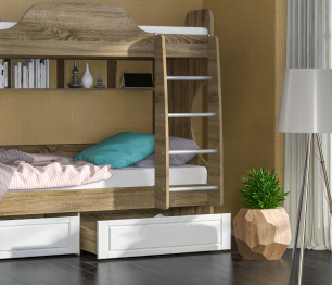 Илона (Прованс) СБ-2869 Кровать 2-х ярусная с лестницами