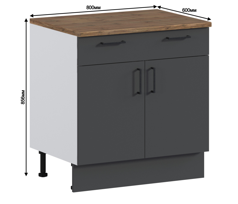 Кейл, Кейл стол 1 ящ, 2 дв, 80х86 см