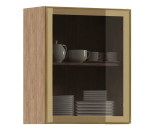 Навесной шкаф Регина РП-60 (Дуб Вотан/Витрина Золото)