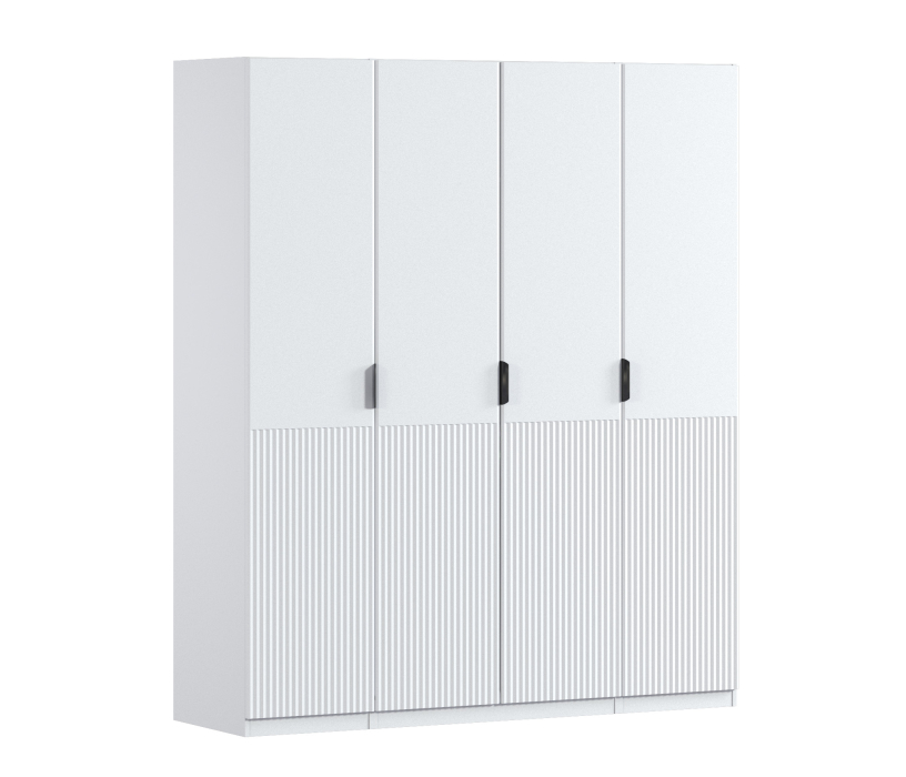 Для одежды, Шкаф четырехдверный Макс 2000 мм, вариант №3 (ЛДСП/МДФ)