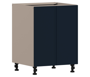 Регина РС-60 Шкаф-стол с двумя фасадами Песочный/МДФ Квадро Синий