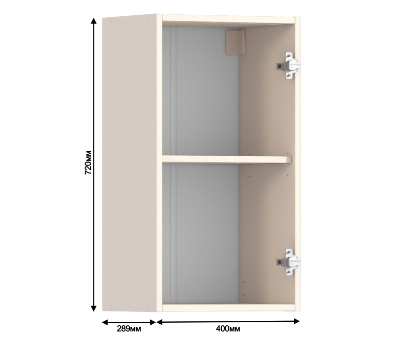 , Полка с витриной Регина Песочный Дуб Сантана Светлый  400