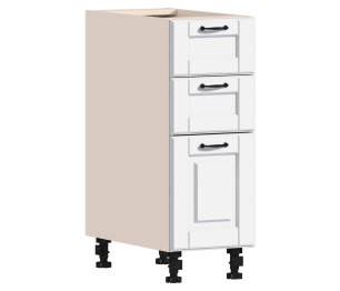 Регина РСЯ-30 Шкаф-стол с ящиками Песочный/МДФ Белый матовый