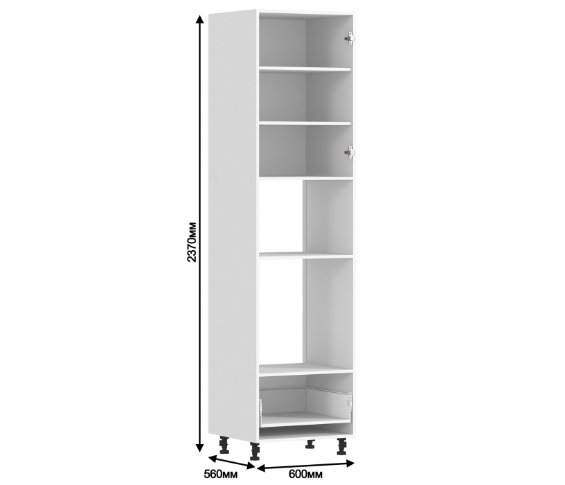 Корпус, Регина корпус для пенала под духовой шкаф 1 ящ 1 дв 60х237 см