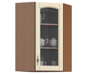 Регина РПУ-160/2 полка угловая с витриной левая