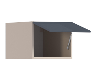 Регина РПГ-245 Полка Песочный/МДФ Графит глянец