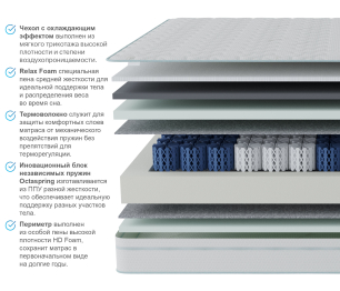Матрас Корсика-Зодиак в чехле Cooler 800х2000